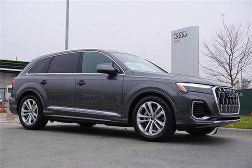 Gray 2026 Audi Q7 55 Prestige