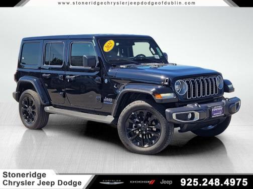 Black Clearcoat 2025 Jeep Wrangler 4xe Sahara