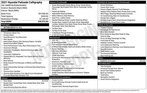 2021 Hyundai PALISADE Calligraphy