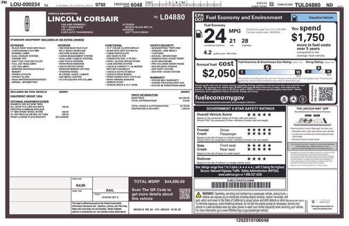 infinite black metallic clearcoat 2026 Lincoln Corsair Premiere