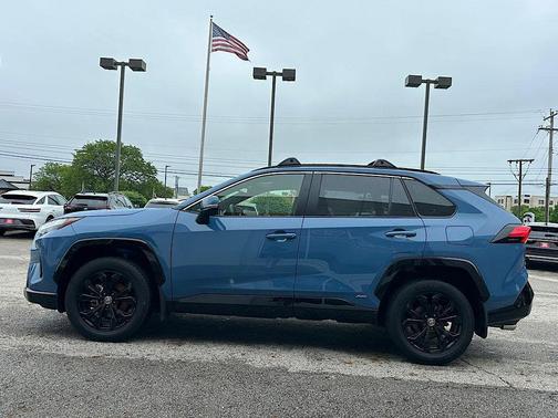 Cavalry Blue 2025 Toyota RAV4 Hybrid SE