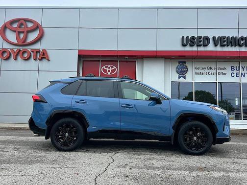 Cavalry Blue 2025 Toyota RAV4 Hybrid SE