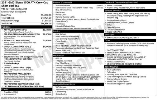 2021 GMC Sierra 1500 AT4