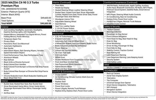 2025 Mazda CX-90 3.3 Turbo Premium Plus