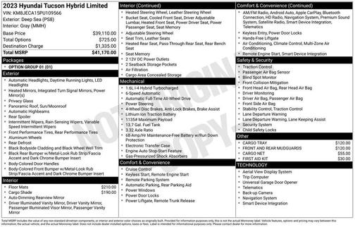 2023 Hyundai TUCSON Hybrid Limited
