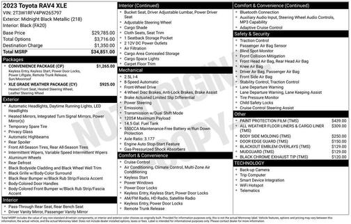 Midnight Black Metallic 2023 Toyota RAV4 XLE