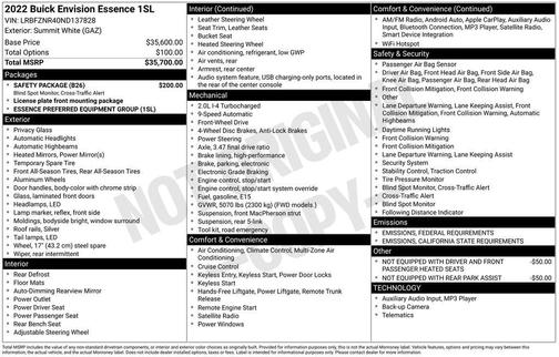 2022 Buick Envision FWD Essence