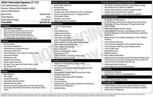 2025 Chevrolet Equinox 1LT