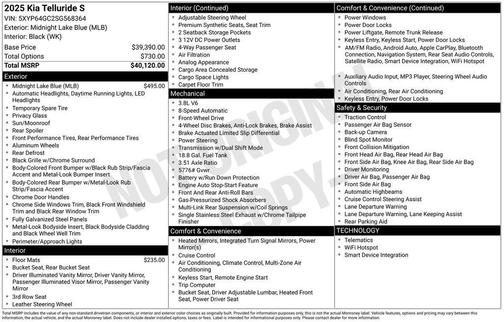 2025 Kia Telluride S
