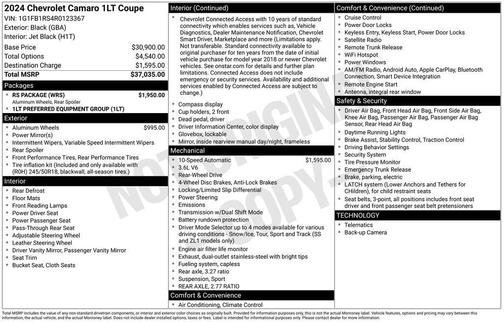 2024 Chevrolet Camaro 1LT