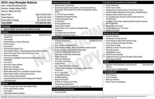 Bright White Clearcoat 2024 Jeep Wrangler Rubicon