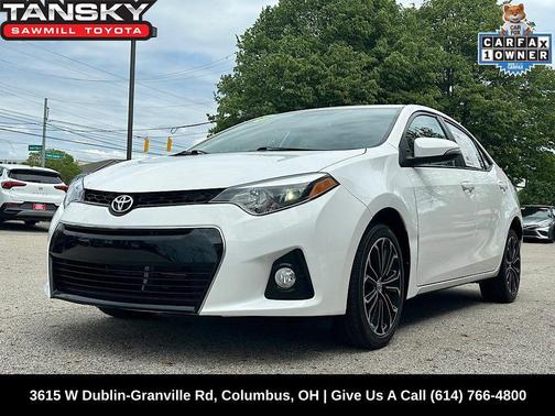 Super White 2015 Toyota Corolla S Plus
