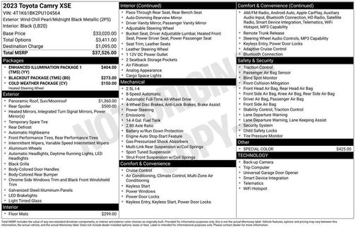 2023 Toyota Camry XSE