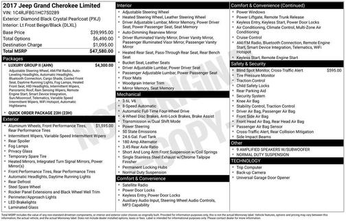 2017 Jeep Grand Cherokee Limited