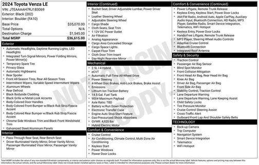 2024 Toyota Venza LE
