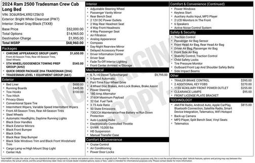 2024 RAM 2500 Tradesman Crew Cab 4x4 8' Box