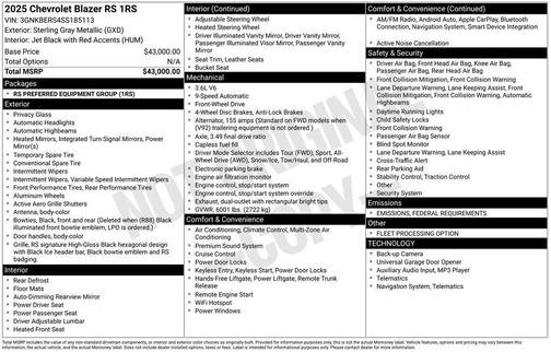 2025 Chevrolet Blazer RS