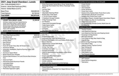 2021 Jeep Grand Cherokee L Laredo