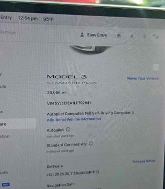 2020 Tesla Model 3 Standard Range Plus