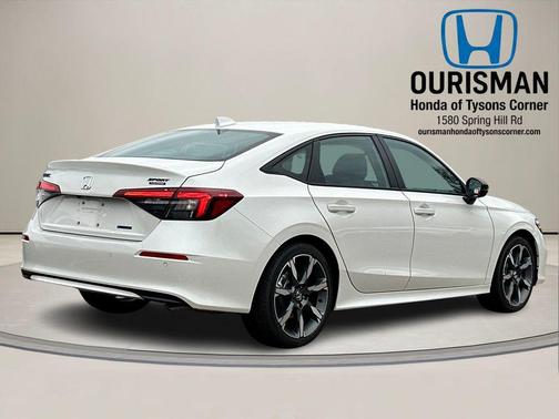 Platinum White 2026 Honda Civic Hybrid Sport