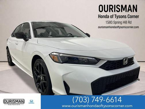 Platinum White 2026 Honda Civic Hybrid Sport
