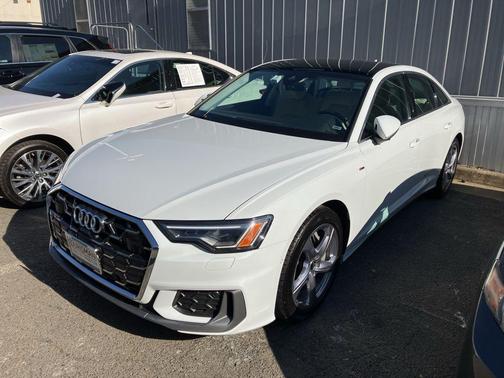 Glacier White Metallic 2024 Audi A6 55 Premium Plus