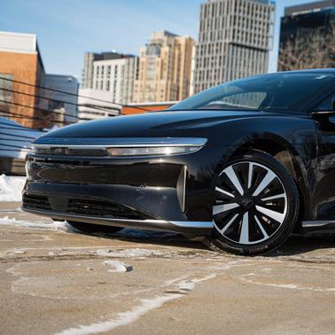 Black 2025 Lucid Air Pure