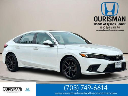 Platinum White 2022 Honda Civic Sport Touring