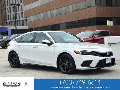 Platinum White 2022 Honda Civic Sport Touring