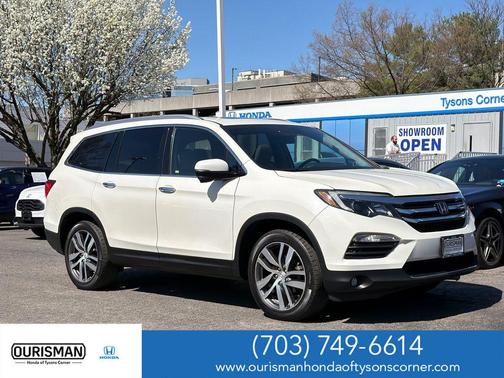 White Diamond Pearl 2016 Honda Pilot Touring