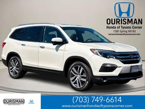 White Diamond Pearl 2016 Honda Pilot Touring