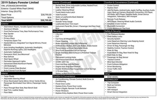 2019 Subaru Forester Limited