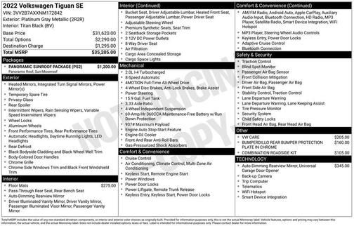 2022 Volkswagen Tiguan 2.0T SE