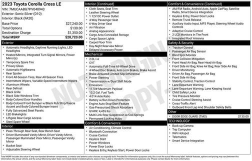 2023 Toyota Corolla Cross LE