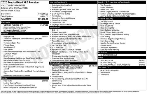 2025 Toyota RAV4 XLE Premium