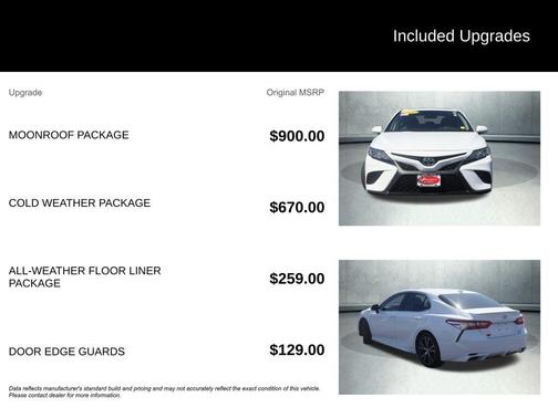 Super White 2020 Toyota Camry SE