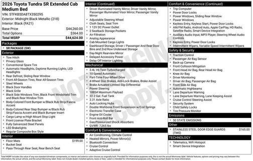 2026 Toyota Tundra SR