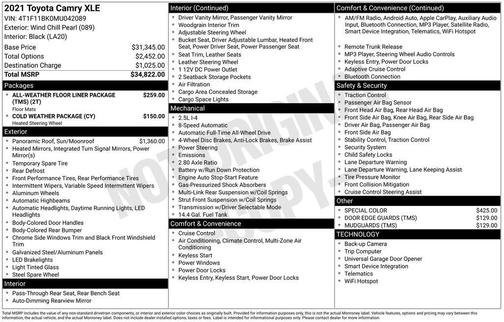 2021 Toyota Camry XLE