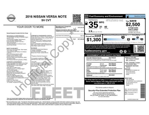 2016 Nissan Versa Note SV