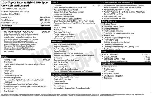 2024 Toyota Tacoma Hybrid TRD