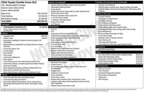 2026 Toyota Corolla Cross XLE