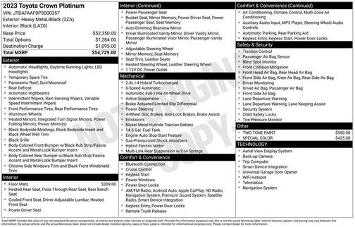 2023 Toyota Crown Platinum