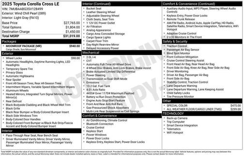 2025 Toyota Corolla Cross LE