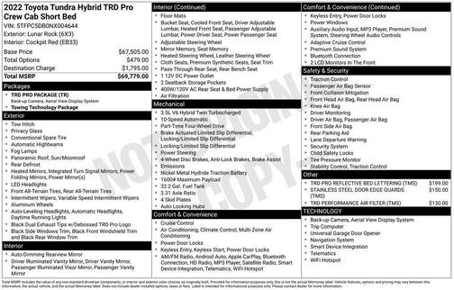 2022 Toyota Tundra Hybrid TRD Pro