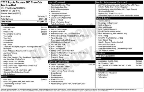 2025 Toyota Tacoma SR5