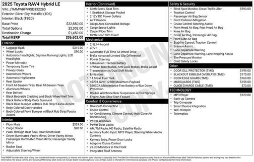 2025 Toyota RAV4 Hybrid LE