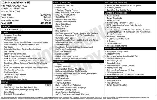 2018 Hyundai KONA SE