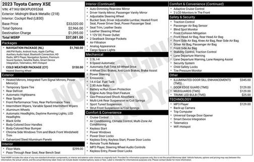 2023 Toyota Camry XSE