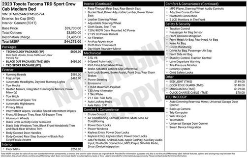 2023 Toyota Tacoma TRD Sport