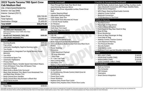 2023 Toyota Tacoma TRD Sport